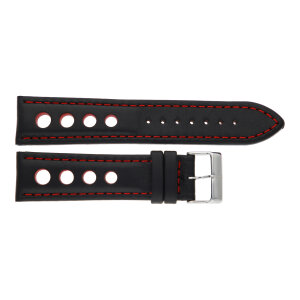 Berington Uhrband 65262X402 Leder, Racing-Rot, Schwarz