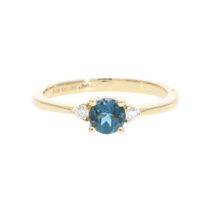 Ring Gold 585 Brillanten London Blue Topas JL10-07-3912...