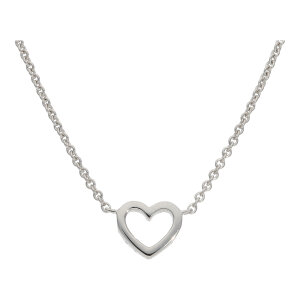 Anhänger mit Kette Weißgold 585 Zirkonia Herz...