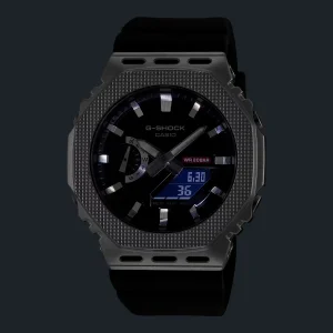 Casio G-Shock GM-2100M-1AER Edelstahl, Schwarz, Strukturiert