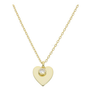 Collier mit Gravur Anhänger Silber 925 Goldplattiert...
