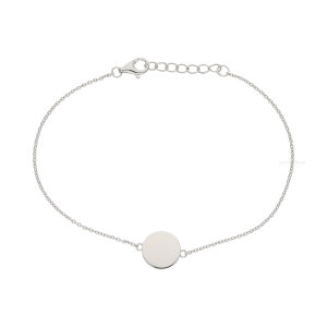 Gravur Armband Silber 925 rhodiniert rund FSAB021si