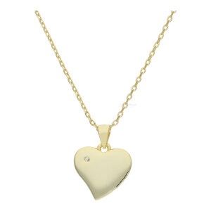 Gravur Anhänger mit Kette Silber 925 Goldplattiert...