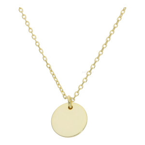 Gravur Anhänger mit Kette Silber 925 Goldplattiert...