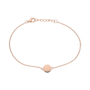 Gravur Armband Silber 925 Roségold plattiert rund...