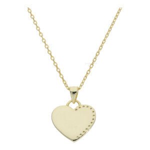 Gravur Anhänger mit Kette Silber 925 Goldplattiert,...