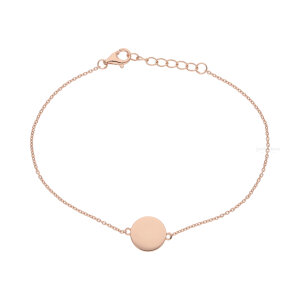 Gravur Armband Silber 925 Roségold plattiert rund...