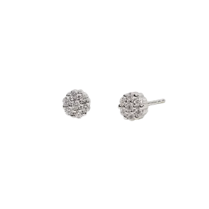 Mabina Ohrstecker Damen Blume 925 Silber 563504 Zirkonia