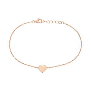 Gravur Armband Silber 925 Roségold plattiert Herz...