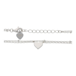 Gravur Anhänger mit Kette Silber 925 rhodiniert Herz...