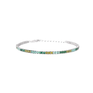 Mabina Damen Tennisarmband 925 Silber 533955 farbigem...