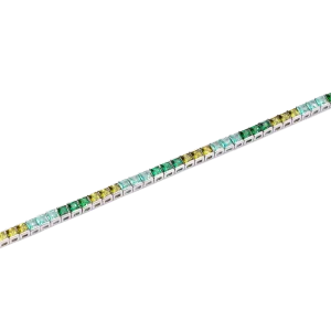 Mabina Damen Tennisarmband 925 Silber 533955 farbigem...