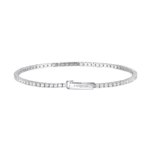 Mabina Tennisarmband 925 Silber 533355 transparent Damen...