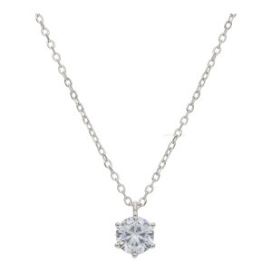 Anhänger mit Kette Silber 925 rhodiniert Zirkonia...