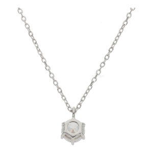 Anhänger mit Kette Silber 925 rhodiniert Zirkonia...