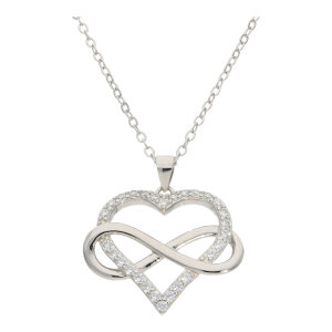 Anhänger mit Kette Silber 925 Herz, Infinity,...