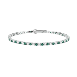 Mabina Damen Tennisarmband 925 Silber 533458 mit syn....
