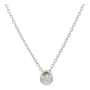 Kette mit Anhänger Silber 925 rhodiniert Cubic...