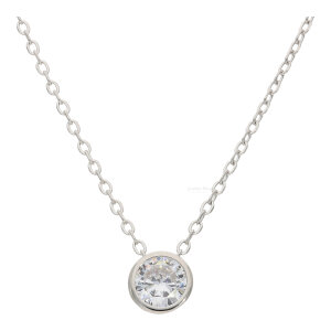 Anhänger mit Kette Silber 925 rhodiniert Cubic...