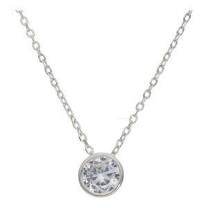 Anhänger mit Kette Silber 925 rhodiniert Cubic...