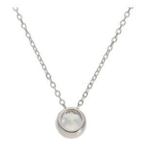 Anhänger mit Kette Silber 925 rhodiniert Cubic...