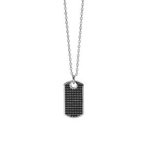 Mabina Herren Halsschmuck 553558 Silber 925, Schwarz