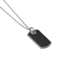 Mabina Herren Halsschmuck 553558 Silber 925, Schwarz
