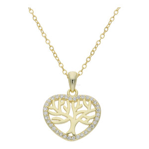 Kette mit Anhänger Silber 925 Gold plattiert...