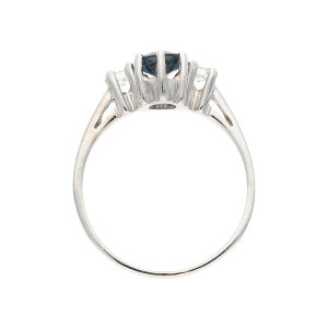 Diamantring 585 Weißgold Saphir getragen 25326114...
