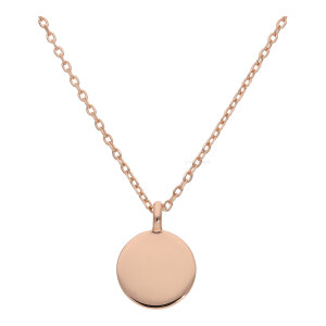 Gravuranhänger mit Kette Silber 925 Roségold...