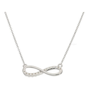 Anhänger mit Kette Silber 925 rhodiniert Zirkonia...