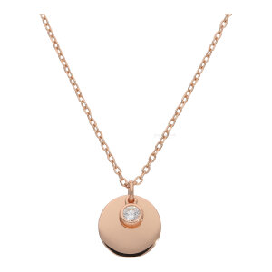 Gravur Anhänger mit Kette Silber 925 Roségold...