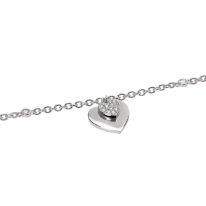 Mabina Damen Silber 925 Armband mit Herzanhänger...