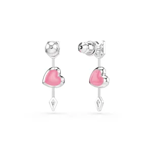 Swarovski Idyllia Drop Ohrhänger 5749602 Herz mit Pfeil, Verschiedene Schliffe, weiß, rhodiniert