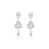 Swarovski Idyllia Drop Ohrhänger 5749602 Herz mit Pfeil, Verschiedene Schliffe, weiß, rhodiniert