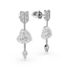 Swarovski Idyllia Drop Ohrhänger 5749602 Herz mit Pfeil, Verschiedene Schliffe, weiß, rhodiniert