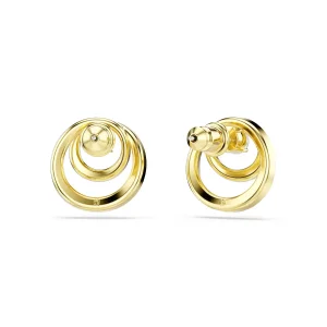 Swarovski Ohrstecker Hyperbola 5740407, Rundschliff, Weiß, Gold plattiert