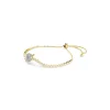 Swarovski Armband Idyllia 5744061 Verschiedene Schliffe, Herz mit Pfeil, Weiß, Gold plattiert