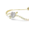 Swarovski Armband Idyllia 5744061 Verschiedene Schliffe, Herz mit Pfeil, Weiß, Gold plattiert