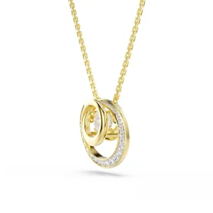Swarovski Halskette Hyperbola 5738248 Rundschliff, Weiß, Gold plattiert