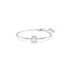 Swarovski Armreif Constella 5743523 Rundschliff, Dancing Stone, Weiß, Rhodiniert