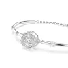 Swarovski Armreif Constella 5743523 Rundschliff, Dancing Stone, Weiß, Rhodiniert