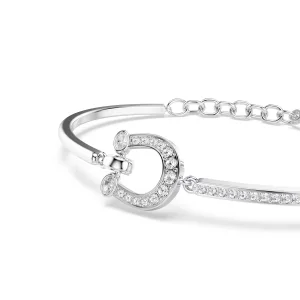 Swarovski Armband Symbolica 5746220 Pavé, Hufeisen, Weiß, Rhodiniert