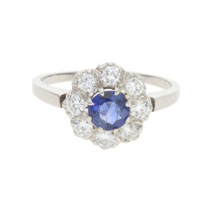 Ring Weißgold 585 Saphir Brillant Second Hand wie...