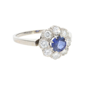 Ring Weißgold 585 Saphir Brillant Second Hand wie...