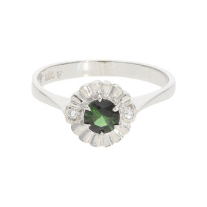 Ring Weißgold 585 Turmalin Diamant Second Hand wie...