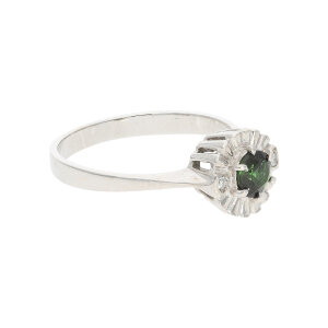 Ring Weißgold 585 Turmalin Diamant Second Hand wie...