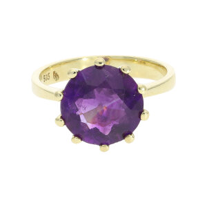 Ring Gold 585 Amethyst Second Hand wie neu 25326154 getragen