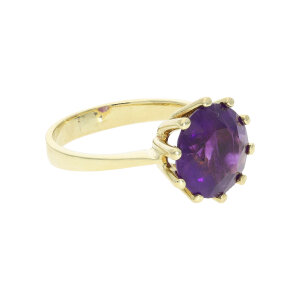 Ring Gold 585 Amethyst Second Hand wie neu 25326154 getragen