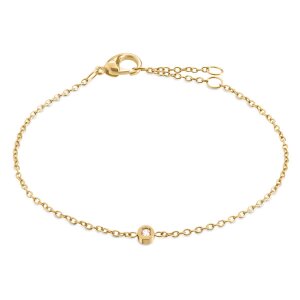 Boccia Brillantarmband 03058-04 Reintitan, Gold plattiert